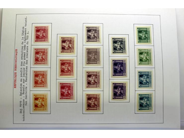  1918/86, ungebrauchte und gestempelte Sammlung mit lokalen Revolutionsausgaben, VZOREC auf Hradschin, Portoprovisiorien, Pro