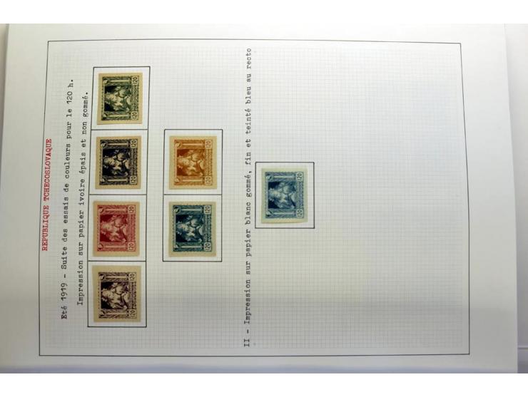  1918/86, ungebrauchte und gestempelte Sammlung mit lokalen Revolutionsausgaben, VZOREC auf Hradschin, Portoprovisiorien, Pro