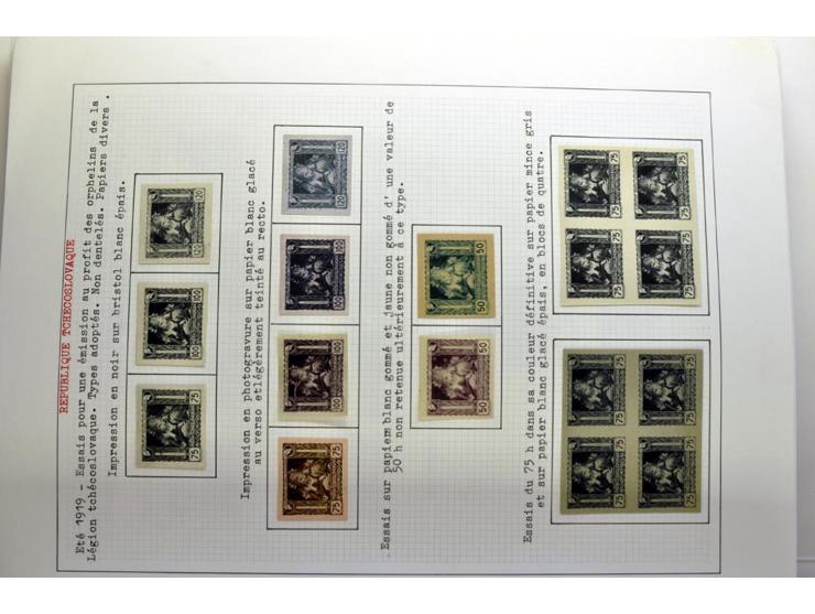  1918/86, ungebrauchte und gestempelte Sammlung mit lokalen Revolutionsausgaben, VZOREC auf Hradschin, Portoprovisiorien, Pro