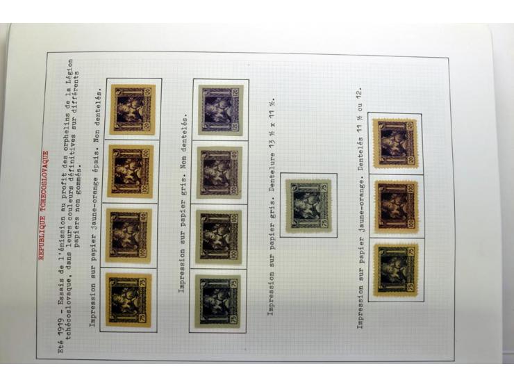  1918/86, ungebrauchte und gestempelte Sammlung mit lokalen Revolutionsausgaben, VZOREC auf Hradschin, Portoprovisiorien, Pro