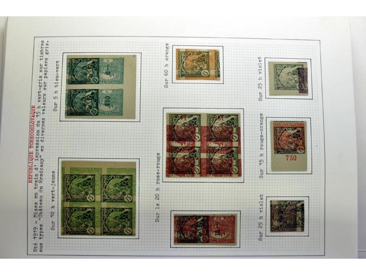 1918/86, ungebrauchte und gestempelte Sammlung mit lokalen Revolutionsausgaben, VZOREC auf Hradschin, Portoprovisiorien, Pro
