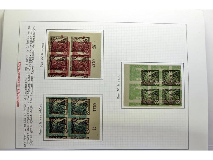  1918/86, ungebrauchte und gestempelte Sammlung mit lokalen Revolutionsausgaben, VZOREC auf Hradschin, Portoprovisiorien, Pro