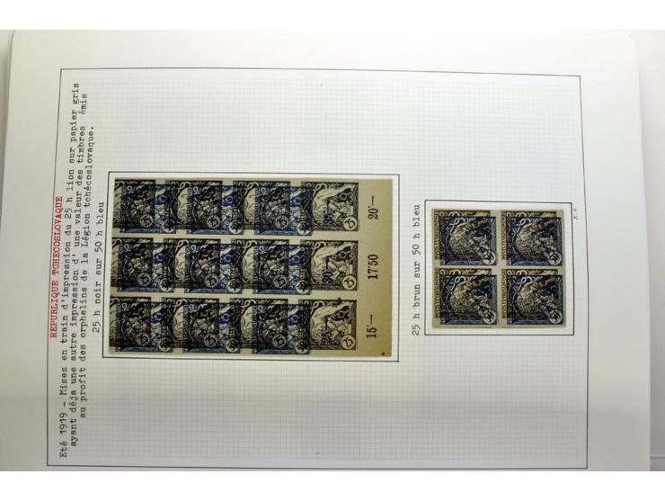  1918/86, ungebrauchte und gestempelte Sammlung mit lokalen Revolutionsausgaben, VZOREC auf Hradschin, Portoprovisiorien, Pro