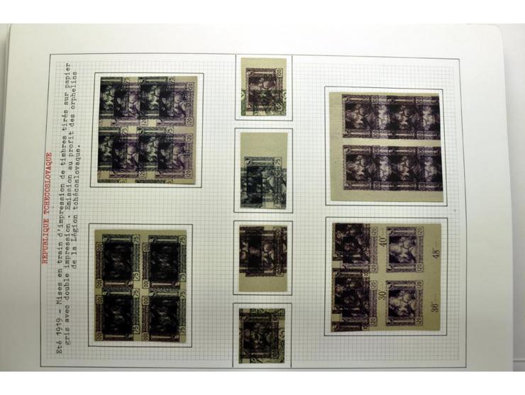  1918/86, ungebrauchte und gestempelte Sammlung mit lokalen Revolutionsausgaben, VZOREC auf Hradschin, Portoprovisiorien, Pro