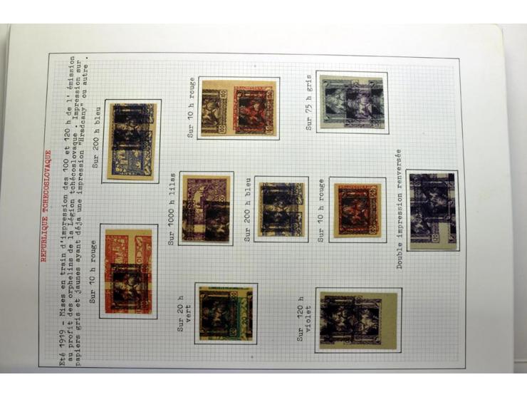  1918/86, ungebrauchte und gestempelte Sammlung mit lokalen Revolutionsausgaben, VZOREC auf Hradschin, Portoprovisiorien, Pro