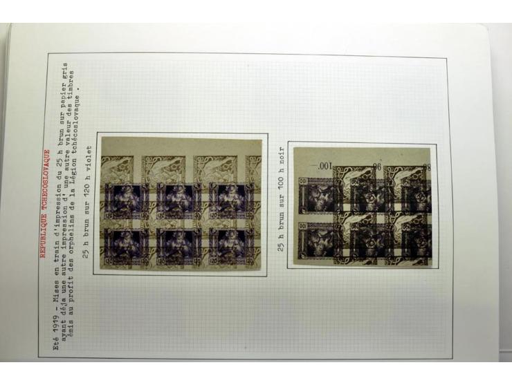  1918/86, ungebrauchte und gestempelte Sammlung mit lokalen Revolutionsausgaben, VZOREC auf Hradschin, Portoprovisiorien, Pro