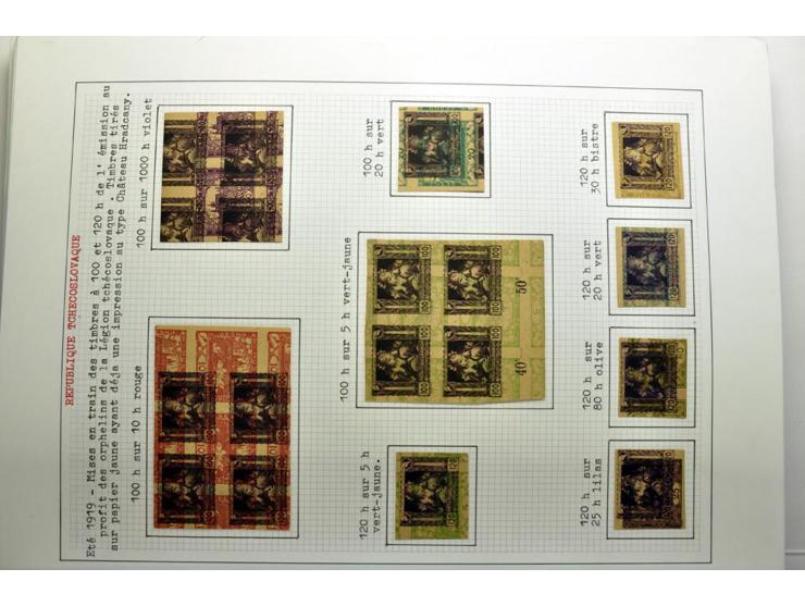  1918/86, ungebrauchte und gestempelte Sammlung mit lokalen Revolutionsausgaben, VZOREC auf Hradschin, Portoprovisiorien, Pro