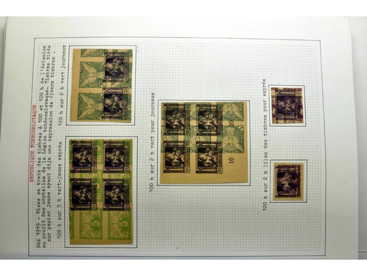 1918/86, ungebrauchte und gestempelte Sammlung mit lokalen Revolutionsausgaben, VZOREC auf Hradschin, Portoprovisiorien, Pro