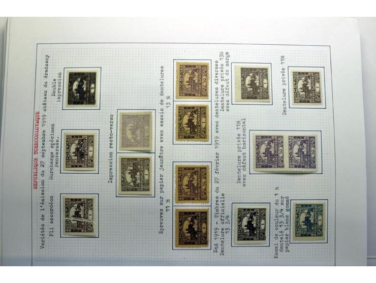  1918/86, ungebrauchte und gestempelte Sammlung mit lokalen Revolutionsausgaben, VZOREC auf Hradschin, Portoprovisiorien, Pro