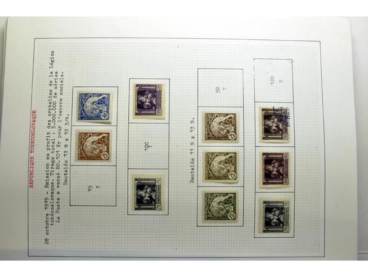  1918/86, ungebrauchte und gestempelte Sammlung mit lokalen Revolutionsausgaben, VZOREC auf Hradschin, Portoprovisiorien, Pro