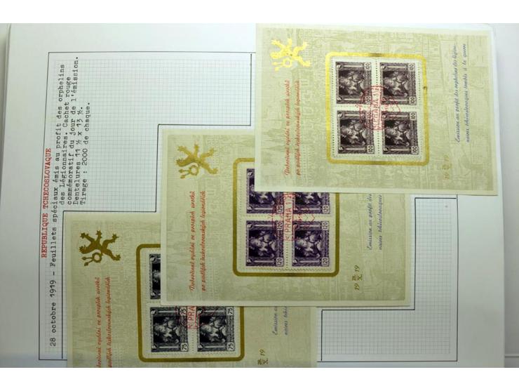  1918/86, ungebrauchte und gestempelte Sammlung mit lokalen Revolutionsausgaben, VZOREC auf Hradschin, Portoprovisiorien, Pro