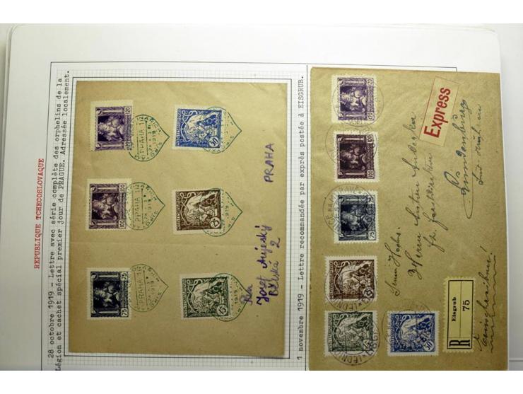  1918/86, ungebrauchte und gestempelte Sammlung mit lokalen Revolutionsausgaben, VZOREC auf Hradschin, Portoprovisiorien, Pro