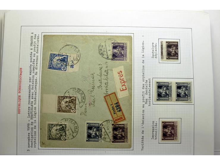  1918/86, ungebrauchte und gestempelte Sammlung mit lokalen Revolutionsausgaben, VZOREC auf Hradschin, Portoprovisiorien, Pro