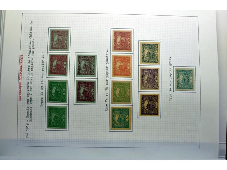  1918/86, ungebrauchte und gestempelte Sammlung mit lokalen Revolutionsausgaben, VZOREC auf Hradschin, Portoprovisiorien, Pro