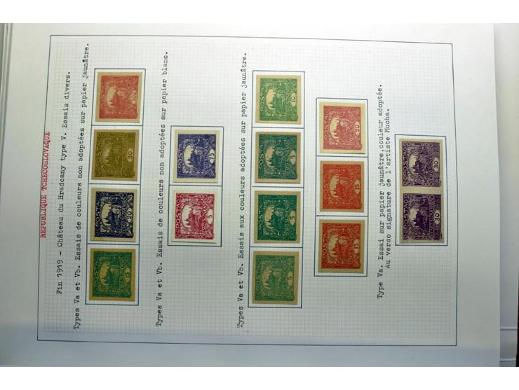  1918/86, ungebrauchte und gestempelte Sammlung mit lokalen Revolutionsausgaben, VZOREC auf Hradschin, Portoprovisiorien, Pro