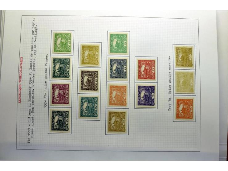  1918/86, ungebrauchte und gestempelte Sammlung mit lokalen Revolutionsausgaben, VZOREC auf Hradschin, Portoprovisiorien, Pro