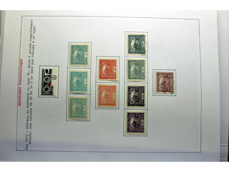  1918/86, ungebrauchte und gestempelte Sammlung mit lokalen Revolutionsausgaben, VZOREC auf Hradschin, Portoprovisiorien, Pro