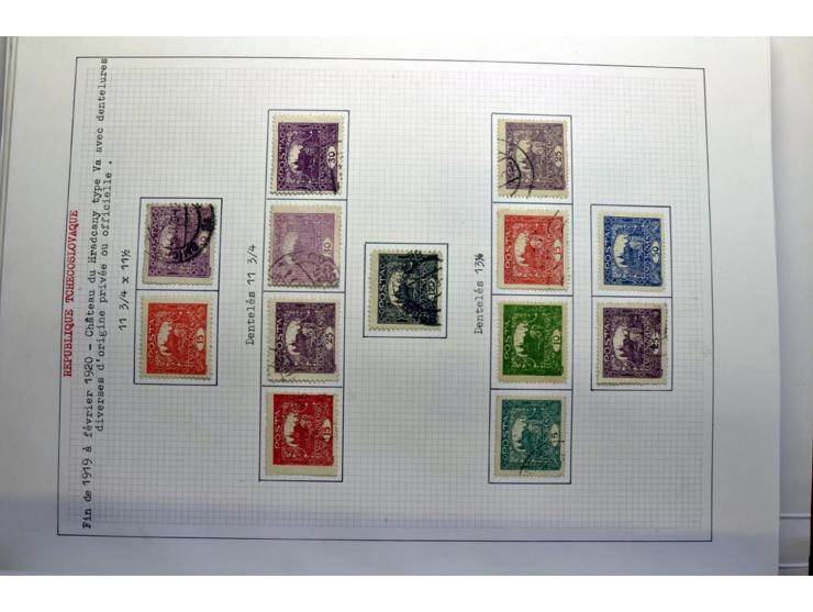  1918/86, ungebrauchte und gestempelte Sammlung mit lokalen Revolutionsausgaben, VZOREC auf Hradschin, Portoprovisiorien, Pro