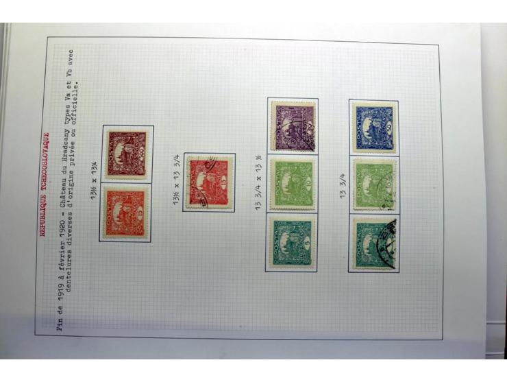  1918/86, ungebrauchte und gestempelte Sammlung mit lokalen Revolutionsausgaben, VZOREC auf Hradschin, Portoprovisiorien, Pro