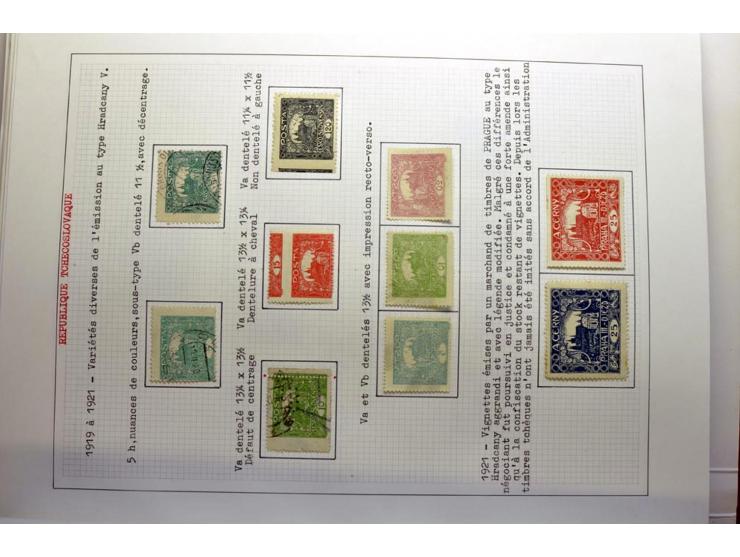  1918/86, ungebrauchte und gestempelte Sammlung mit lokalen Revolutionsausgaben, VZOREC auf Hradschin, Portoprovisiorien, Pro