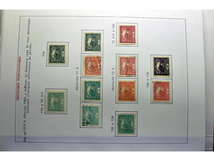  1918/86, ungebrauchte und gestempelte Sammlung mit lokalen Revolutionsausgaben, VZOREC auf Hradschin, Portoprovisiorien, Pro