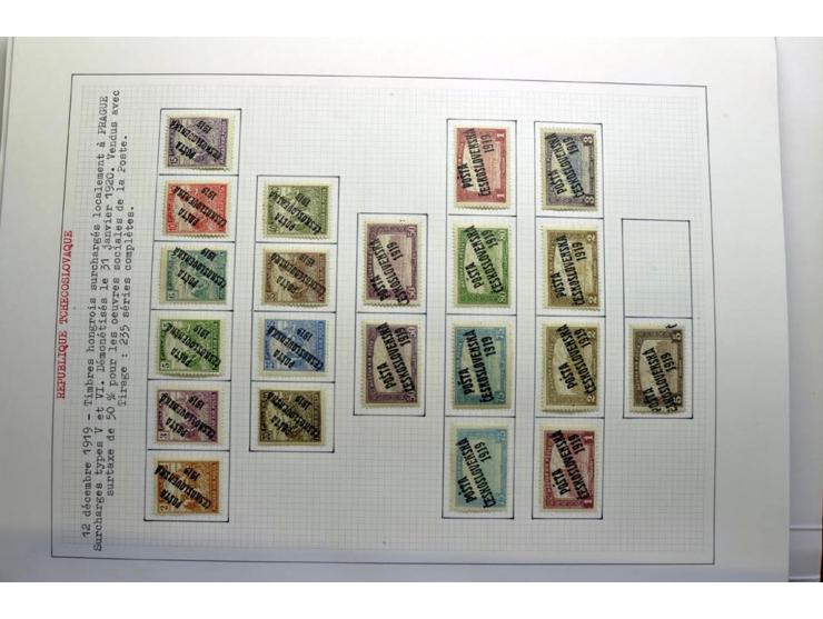  1918/86, ungebrauchte und gestempelte Sammlung mit lokalen Revolutionsausgaben, VZOREC auf Hradschin, Portoprovisiorien, Pro