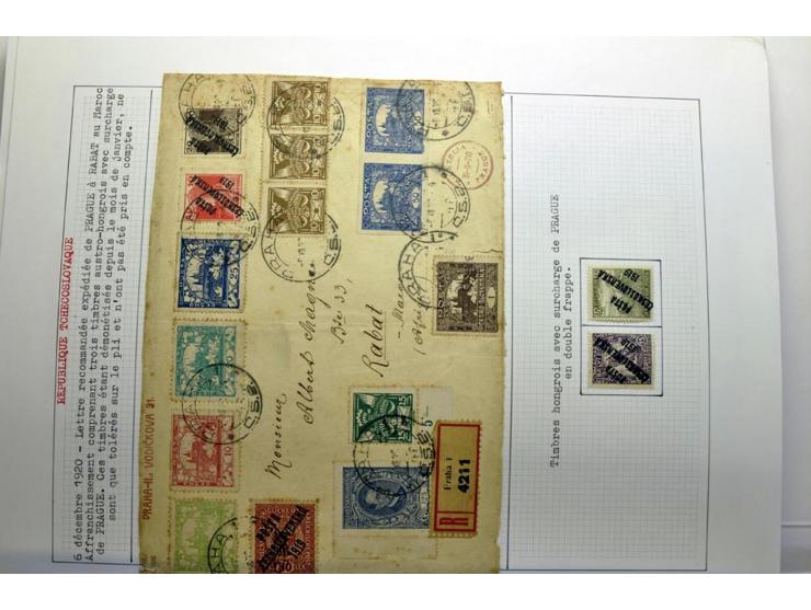  1918/86, ungebrauchte und gestempelte Sammlung mit lokalen Revolutionsausgaben, VZOREC auf Hradschin, Portoprovisiorien, Pro