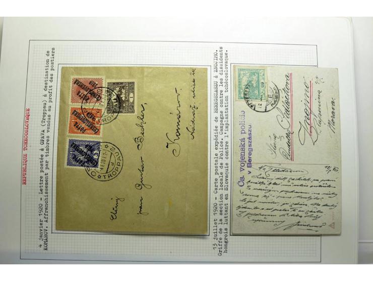  1918/86, ungebrauchte und gestempelte Sammlung mit lokalen Revolutionsausgaben, VZOREC auf Hradschin, Portoprovisiorien, Pro