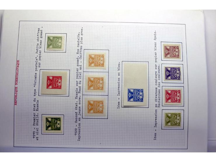  1918/86, ungebrauchte und gestempelte Sammlung mit lokalen Revolutionsausgaben, VZOREC auf Hradschin, Portoprovisiorien, Pro