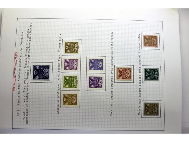 1918/86, ungebrauchte und gestempelte Sammlung mit lokalen Revolutionsausgaben, VZOREC auf Hradschin, Portoprovisiorien, Pro