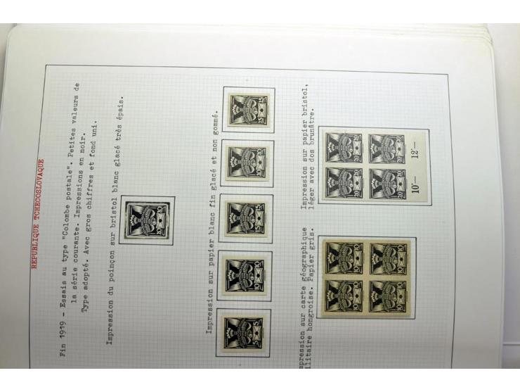  1918/86, ungebrauchte und gestempelte Sammlung mit lokalen Revolutionsausgaben, VZOREC auf Hradschin, Portoprovisiorien, Pro