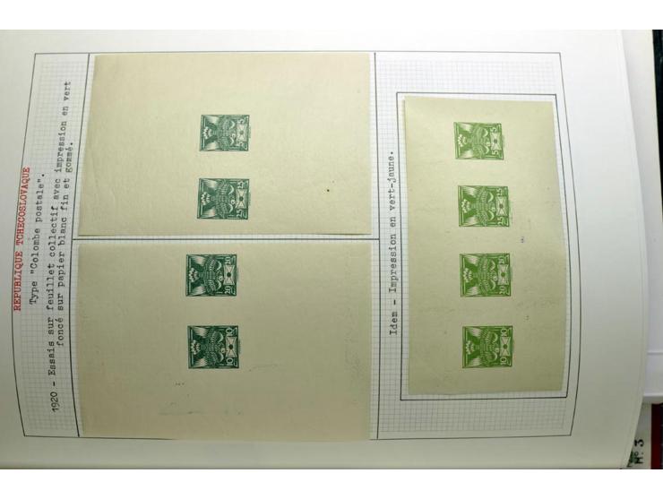  1918/86, ungebrauchte und gestempelte Sammlung mit lokalen Revolutionsausgaben, VZOREC auf Hradschin, Portoprovisiorien, Pro