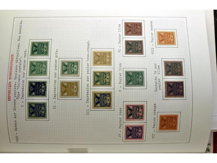  1918/86, ungebrauchte und gestempelte Sammlung mit lokalen Revolutionsausgaben, VZOREC auf Hradschin, Portoprovisiorien, Pro