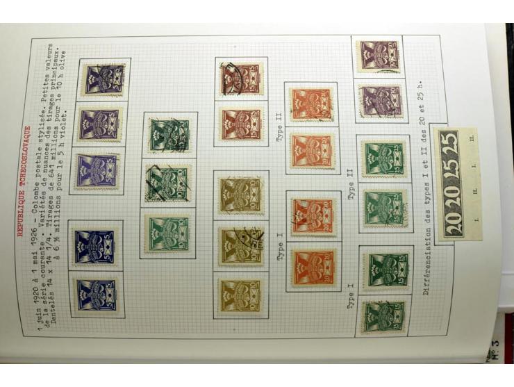  1918/86, ungebrauchte und gestempelte Sammlung mit lokalen Revolutionsausgaben, VZOREC auf Hradschin, Portoprovisiorien, Pro