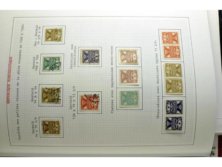  1918/86, ungebrauchte und gestempelte Sammlung mit lokalen Revolutionsausgaben, VZOREC auf Hradschin, Portoprovisiorien, Pro