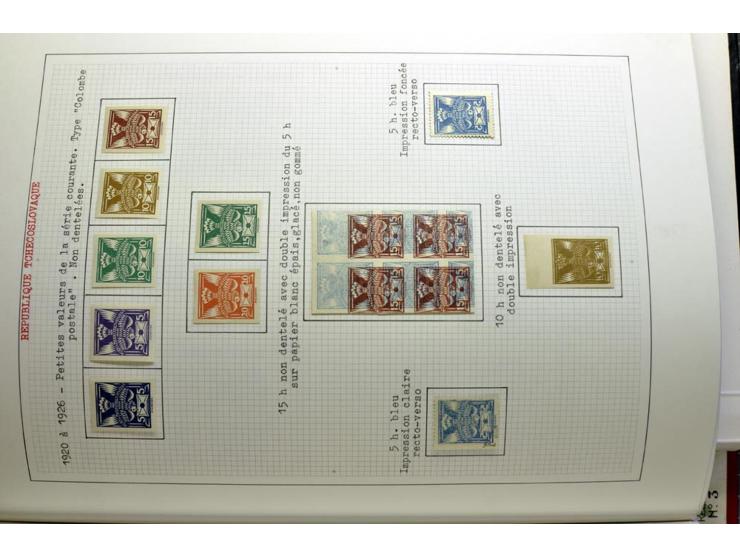  1918/86, ungebrauchte und gestempelte Sammlung mit lokalen Revolutionsausgaben, VZOREC auf Hradschin, Portoprovisiorien, Pro