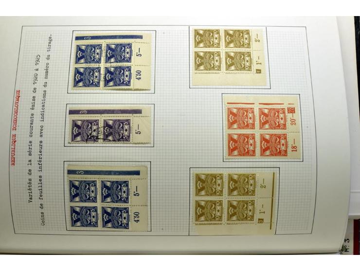  1918/86, ungebrauchte und gestempelte Sammlung mit lokalen Revolutionsausgaben, VZOREC auf Hradschin, Portoprovisiorien, Pro