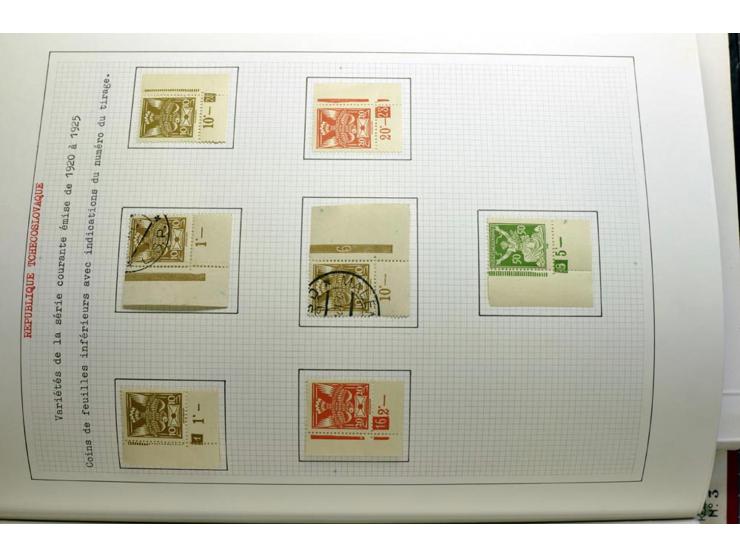  1918/86, ungebrauchte und gestempelte Sammlung mit lokalen Revolutionsausgaben, VZOREC auf Hradschin, Portoprovisiorien, Pro
