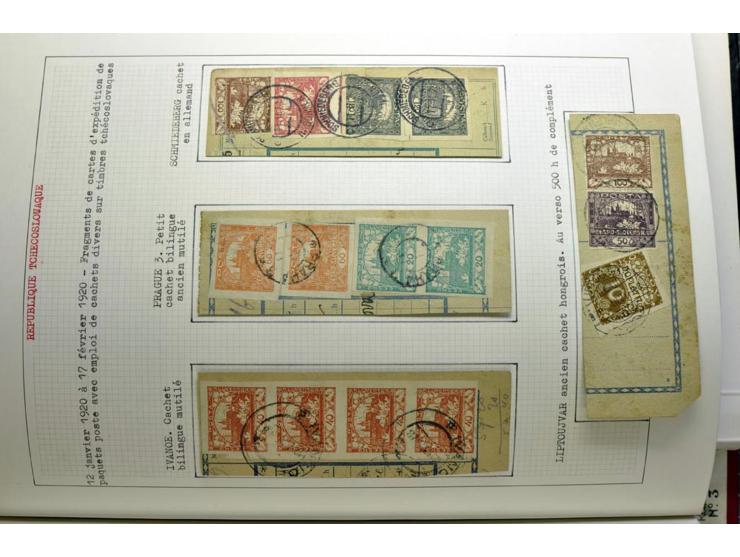  1918/86, ungebrauchte und gestempelte Sammlung mit lokalen Revolutionsausgaben, VZOREC auf Hradschin, Portoprovisiorien, Pro