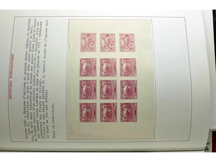 1918/86, ungebrauchte und gestempelte Sammlung mit lokalen Revolutionsausgaben, VZOREC auf Hradschin, Portoprovisiorien, Pro