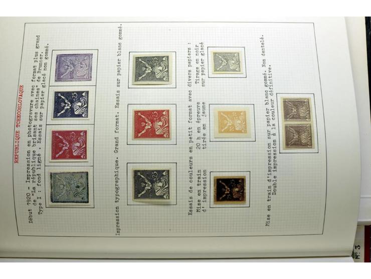  1918/86, ungebrauchte und gestempelte Sammlung mit lokalen Revolutionsausgaben, VZOREC auf Hradschin, Portoprovisiorien, Pro
