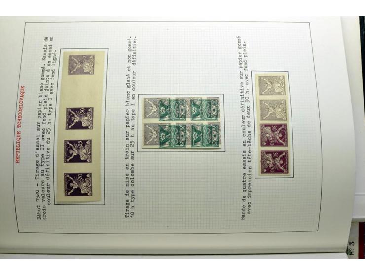  1918/86, ungebrauchte und gestempelte Sammlung mit lokalen Revolutionsausgaben, VZOREC auf Hradschin, Portoprovisiorien, Pro