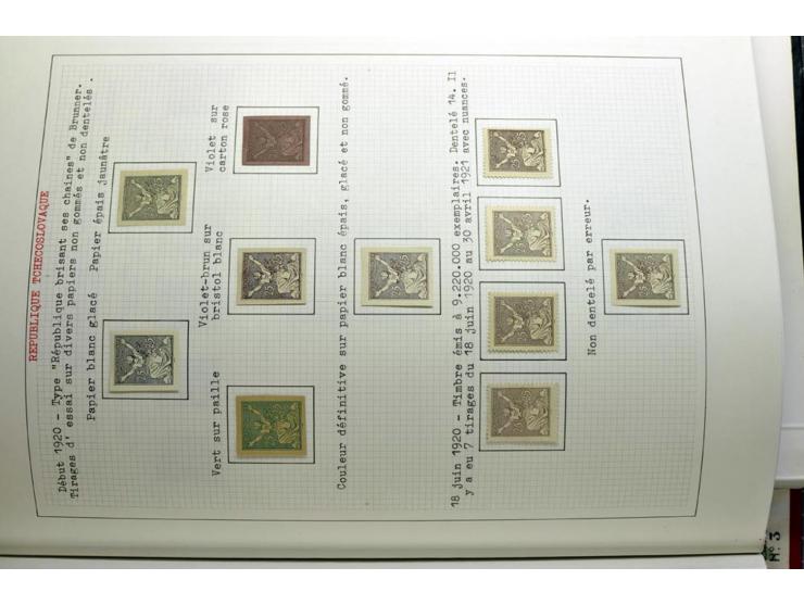  1918/86, ungebrauchte und gestempelte Sammlung mit lokalen Revolutionsausgaben, VZOREC auf Hradschin, Portoprovisiorien, Pro