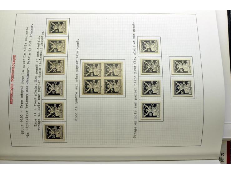  1918/86, ungebrauchte und gestempelte Sammlung mit lokalen Revolutionsausgaben, VZOREC auf Hradschin, Portoprovisiorien, Pro