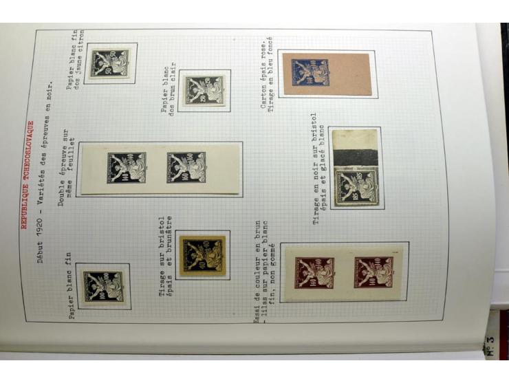  1918/86, ungebrauchte und gestempelte Sammlung mit lokalen Revolutionsausgaben, VZOREC auf Hradschin, Portoprovisiorien, Pro