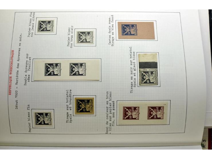  1918/86, ungebrauchte und gestempelte Sammlung mit lokalen Revolutionsausgaben, VZOREC auf Hradschin, Portoprovisiorien, Pro