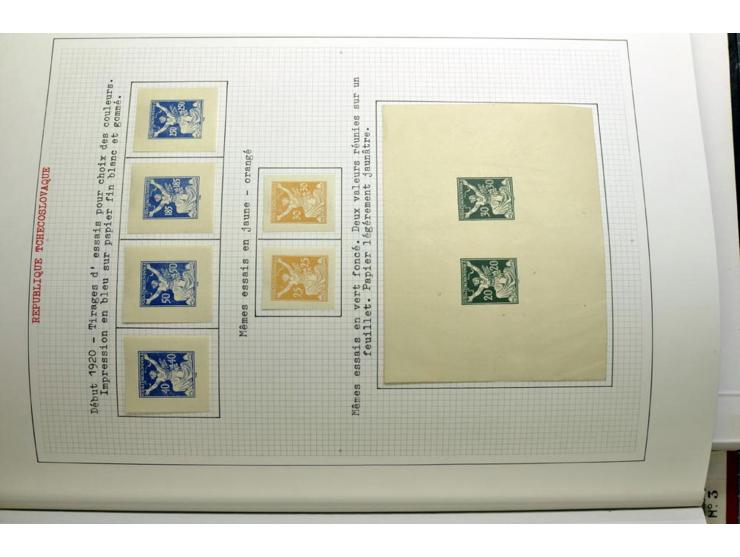  1918/86, ungebrauchte und gestempelte Sammlung mit lokalen Revolutionsausgaben, VZOREC auf Hradschin, Portoprovisiorien, Pro