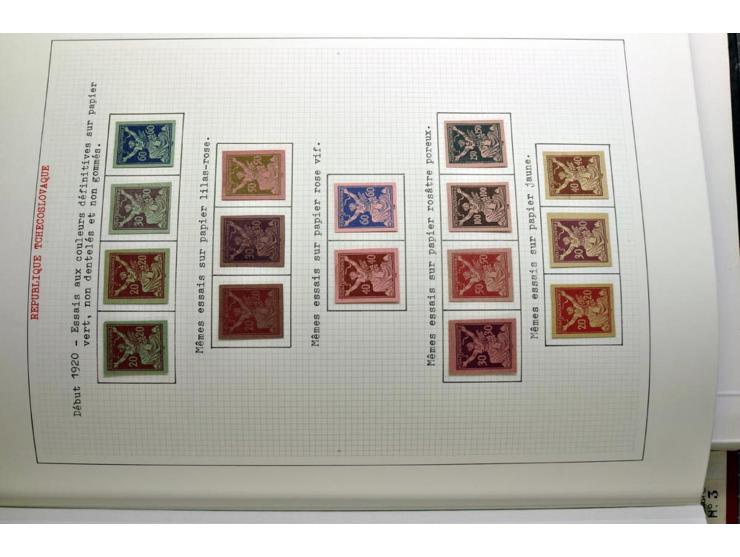  1918/86, ungebrauchte und gestempelte Sammlung mit lokalen Revolutionsausgaben, VZOREC auf Hradschin, Portoprovisiorien, Pro