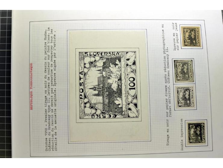  1918/86, ungebrauchte und gestempelte Sammlung mit lokalen Revolutionsausgaben, VZOREC auf Hradschin, Portoprovisiorien, Pro