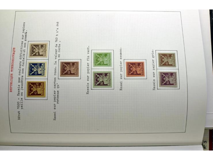  1918/86, ungebrauchte und gestempelte Sammlung mit lokalen Revolutionsausgaben, VZOREC auf Hradschin, Portoprovisiorien, Pro